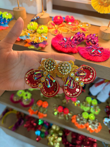 Aretes Libelula Rojo