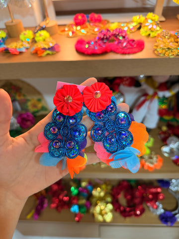 Aretes Fanfarria Azul