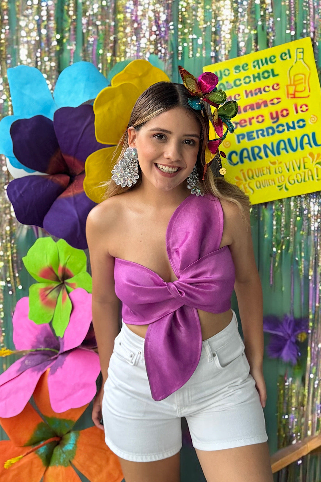 Top Pétalo Morado