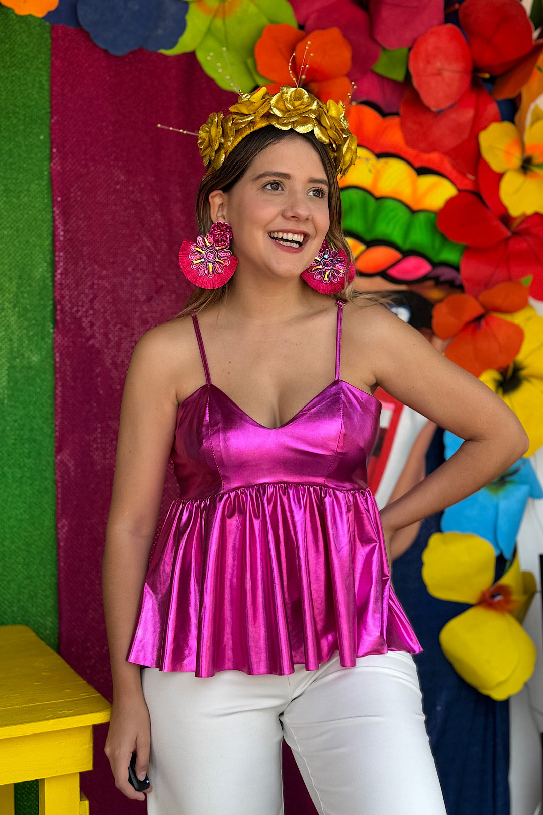 Arete Carnavalera Fucsia