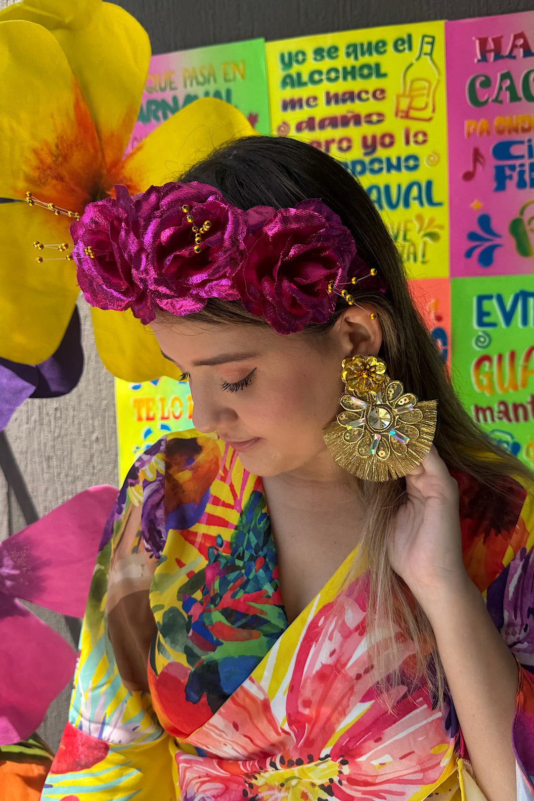 Aretes Carnavalera Dorados