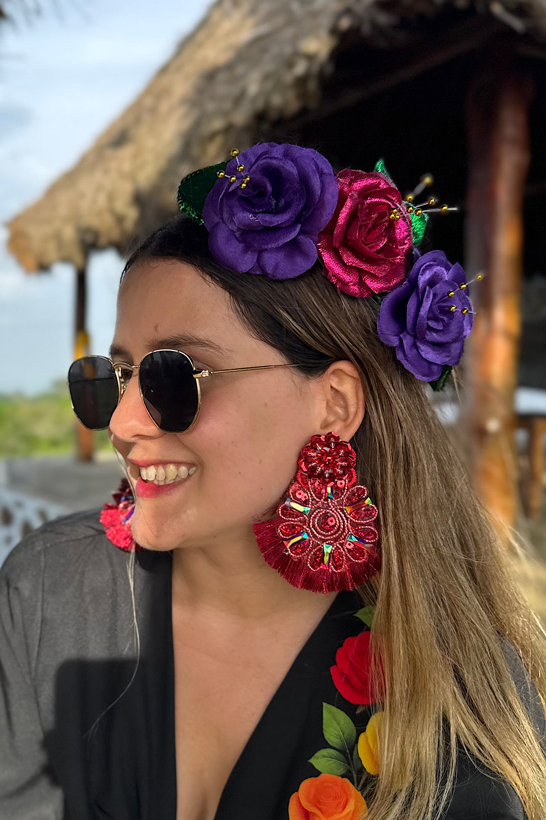Tocado Rosa Morado